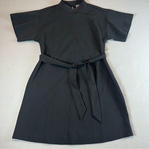 Vince Camuto Black Mock Neck Belted Shift Dress | Size XS | NEW WITH TAGS